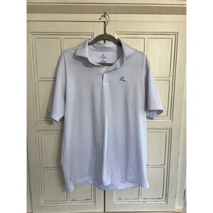 Rhoback size large mens white golf polo shirt